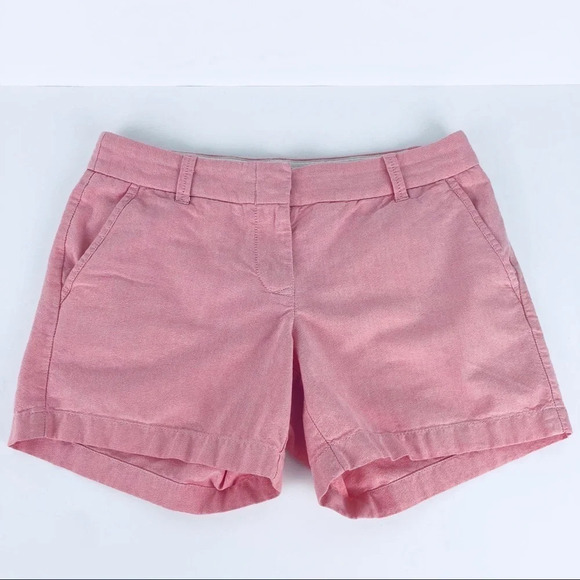J Crew Pink Oxford Cotton Shorts Preppy size 2 - Picture 1 of 4